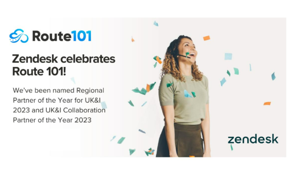 Read more about the article Zendesk Celebrates Route 101: Regional Partner of the Year for UK&I 2023 and UK&I Collaboration Partner of the Year 2023